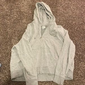 Gray zip up hoodie